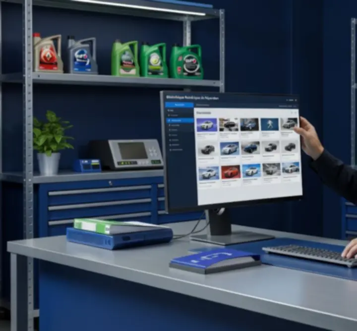 Illustration d’une bibliothèque numérique de documentations techniques automobiles