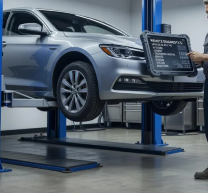 Technicien d’atelier consultant un plan de maintenance Vertoxxa sur tablette